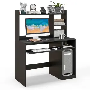 Costway Computer Desk Home Office Study Writing Desk with Charging Station