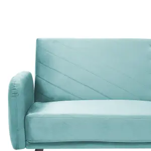 Sofa Bed SENJA Light Blue Velvet