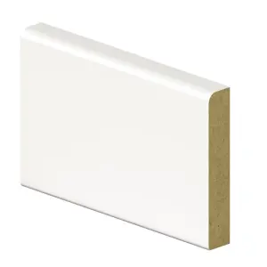 PACK OF 20 - Pencil Round White Fully Finished MDF Architrave - 14.5mm x 44mm x 2100mm