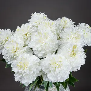 Hill Interiors Peony White Classic Faux Plant