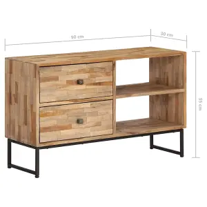 Berkfield TV Cabinet Reclaimed Teak Wood 90x30x55 cm