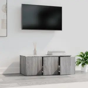 Berkfield TV Cabinet Grey Sonoma 80x34x30 cm Engineered Wood