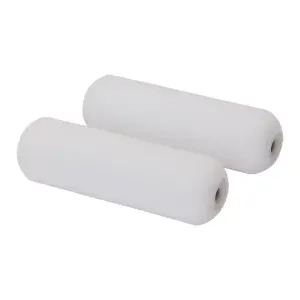 GoodHome Medium Pile Foam Roller sleeve, Pack of 2, (L)100mm (D)15mm