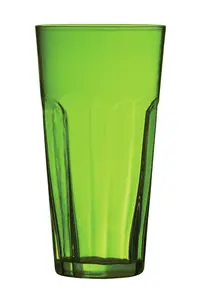 Interiors by Premier Green Glass Tumbler, Highball Glass Tumbler, Vintage Drinking Glass, Retro Drinking Glass, Green Tumbler