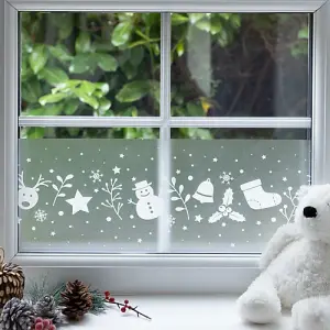 d-c-fix Joy Premium Static Cling Christmas Window Film Border for Décor 1.5m(L) 20cm(W)