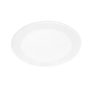 Luminosa Easy Integrated LED Round Recessed Downlight Panel Matt White - Warm White