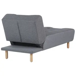 Fabric Chaise Lounge Grey ALSTEN