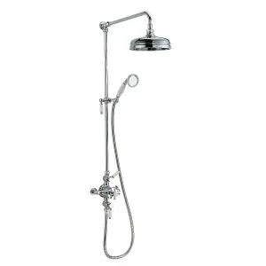 Nes Home Traditional Victorian Thermostatic Shower Valve With Brass Slider Rail