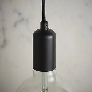 Luminosa Studio 1 Light Pendant Matt Black Paint, E27