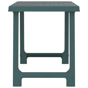 Berkfield Camping Table Green 79x56x64 cm PP Wooden Look