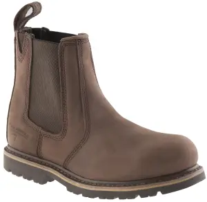 Buckbootz B1150SM Buckflex Safety Work Boots Chocolate Oil - Size 12