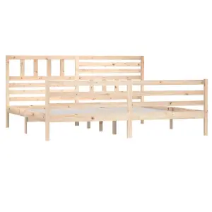 Berkfield Bed Frame Solid Wood 180x200 cm 6FT Super King