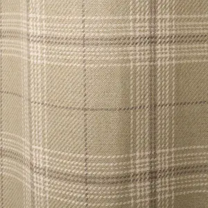 Woven Check Print Pair of Curtains, Sage - 66 x 72