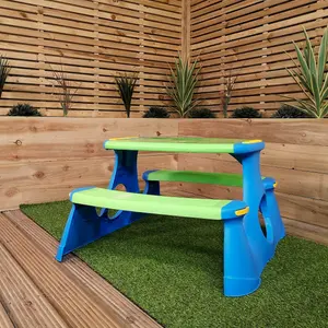 48cm Kids Outdoor Garden Patio Plastic Picnic Table and Bench