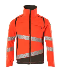 Mascot Accelerate Safe Ultimate Stretch Work Jacket (Hi-Vis Red/Dark Anthracite)  (Small)