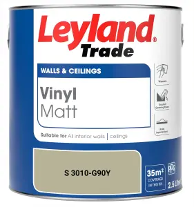 Leyland Trade Vinyl Matt Walls & Ceilings Emulsion Paint (S 3010-G90Y) 2.5L