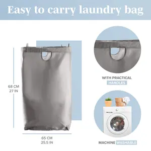 Fabric Laundry Hamper Grey