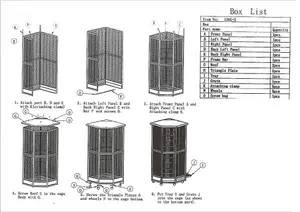 Tall All Metal Corner Aviary Cage - Great For Birds, Rats