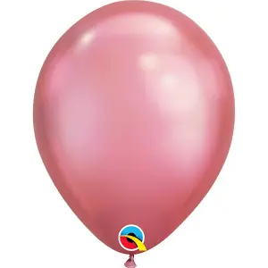 Qualatex 11 Inch Round Plain Latex Balloons (Pack of 25) Chrome Mauve (One Size)