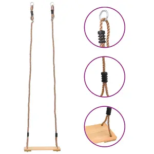 Berkfield Board Swing 200 cm Solid Pinewood