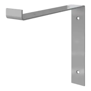 GoodHome Elgar Grey Steel L shape Shelving bracket (H)175mm (D)200mm