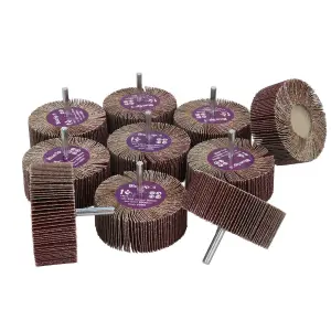 120 Grit 80mm Flap Wheel Disc Abrasive Sanding Pads For Drills 6mm Shank 20pc