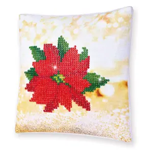 PILLOW POINSETTIA - Diamond Painting Kit: Cushion: Poinsettia - Diamond Dotz