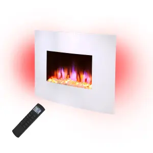 Egton White Wall Mounted Electric Fire