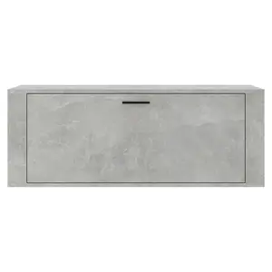 Berkfield Wall Shoe Cabinet Concrete Grey 100x35x38 cm Engineered Wood