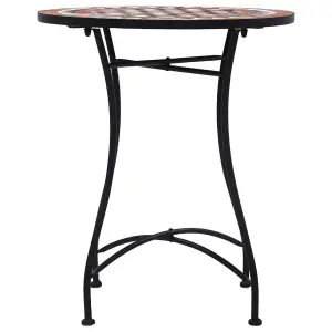 Berkfield Mosaic Bistro Table Brown 60cm Ceramic