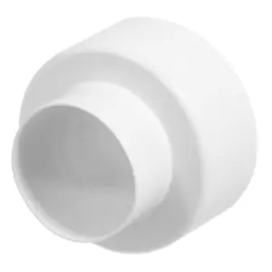 SPARES2GO External Toilet Flush Cone Rubber White Pipe to Pan Sealing Flexible Stretch Washer WC Connector