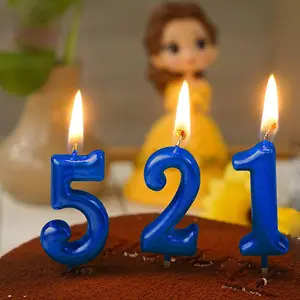 Shatchi Blue 2 Number Candle  Birthday Anniversary Party Cake Decorations Topper