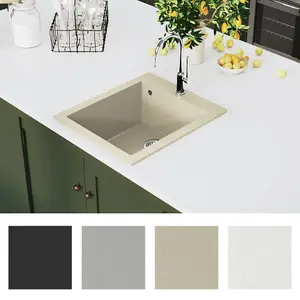 Berkfield Granite Kitchen Sink Single Basin Beige