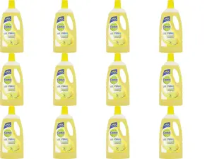 Dettol Power and Fresh Floor Cleaner Lemon, 1L (Pack of 12)