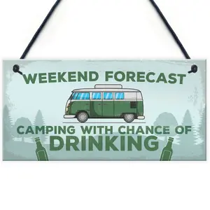 Red Ocean Camping Drinking Novelty Caravan Gifts Motorhome Decor Gift Sign