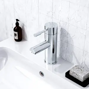 Nes Home Blossom Bathroom Basin Sink Chrome Single Lever Mono Mixer Tap