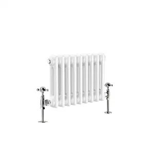 Right Radiators 300x425 mm Horizontal Traditional 2 Column Cast Iron Style Radiator White