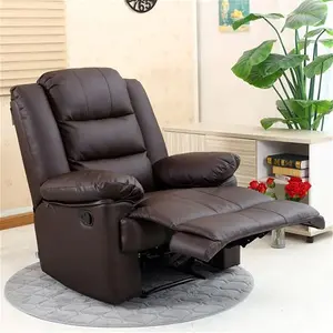 Manual Leather Match Manual Recliner Brayden Studio Upholstery Colour: Brown