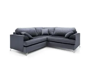 Ferguson Corner Sofa Dark Grey Velvet