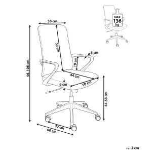 Beliani Retro Office Chair Black EXPERT