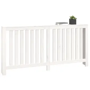 Berkfield Radiator Cover White 169x19x84 cm Solid Wood Pine