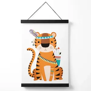 Tiger Tribal Animal Medium Poster with Black Hanger