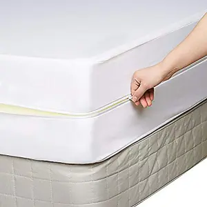 Just So Home Waterproof Stretch Polyester Jersey Zipped Fully Encased Mattress Protector (Superking)