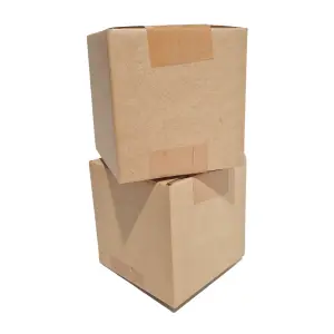 Brown Single Wall Cardboard Boxes 4" x 4" x 4"  Durable Parcel Box and Packing Box, Small Shipping boxes (Pack of 50)