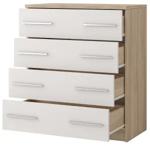 Warm Oak Sonoma Chest of Drawers H930mm W800mm D400mm - Natural Elegance for Cosy Interiors