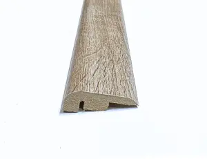 Laminate Wood Flooring MDF End Edge Threshold Trim Long 2.4m Length Strip - Mississippi Oak