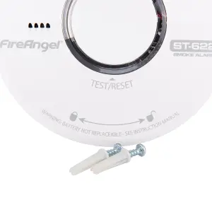 FireAngel ST-622 10 Year Thermally Enhanced Optical Smoke Alarm (Thermoptek) Twin Pack