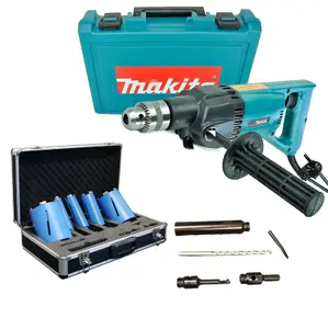 Makita 8406 Diamond Core Drill Rotary Percussion 110V + 10 Piece Core Set + Case