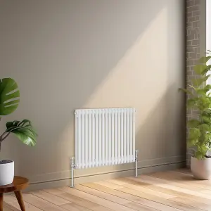 Right Radiators 600x830 mm Horizontal Traditional 2 Column Cast Iron Style Radiator White