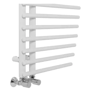 Right Radiators 1000x550 mm Curved Ladder Warmer Rads Designer Heated Towel Rail Radiator White